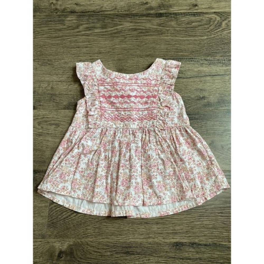 EUC Kids Toddler‎ Girl Edgehill Collection Short Sleeve Embroidered Top Size 4T